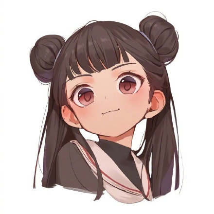 手绘二次元动漫女孩微信头像