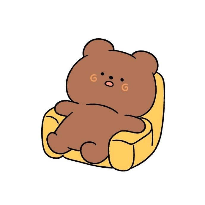 小动物瘫倒在沙发可爱微信头像