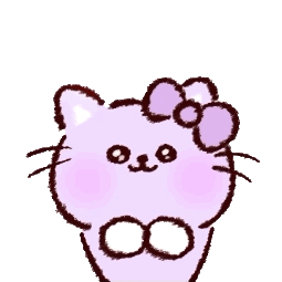 紫色可爱小猫Bora动态微信表情包