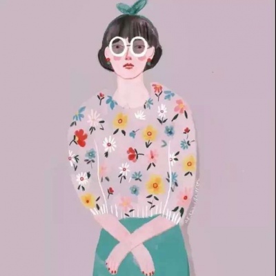 文艺风动漫女生微信头像