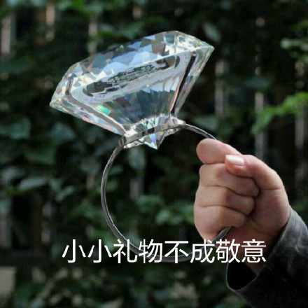 拿个大钻戒交朋友的搞笑微信表情包