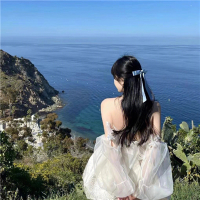 超级优质的蓝色大海女头
