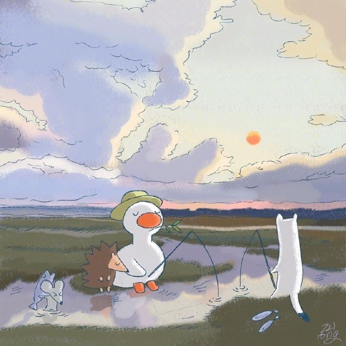 动画卡通可爱微信聊天背景图