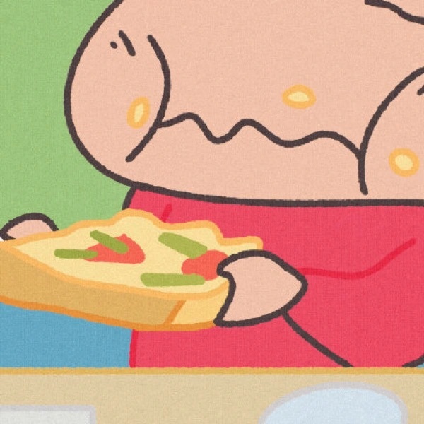 手绘蜡笔小新干饭可爱微信头像