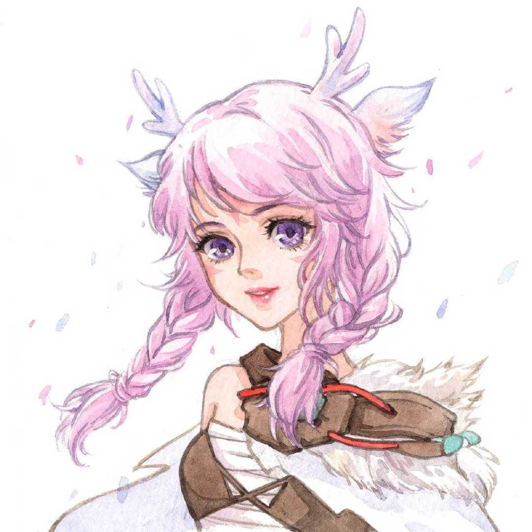 王者荣耀手绘情侣微信头像