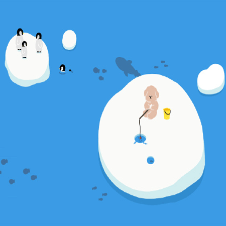 冬天超可爱的卡通微信背景图