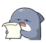 呆萌卡通小鲨鱼微信表情包