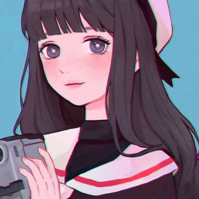 少女插画个性微信头像
