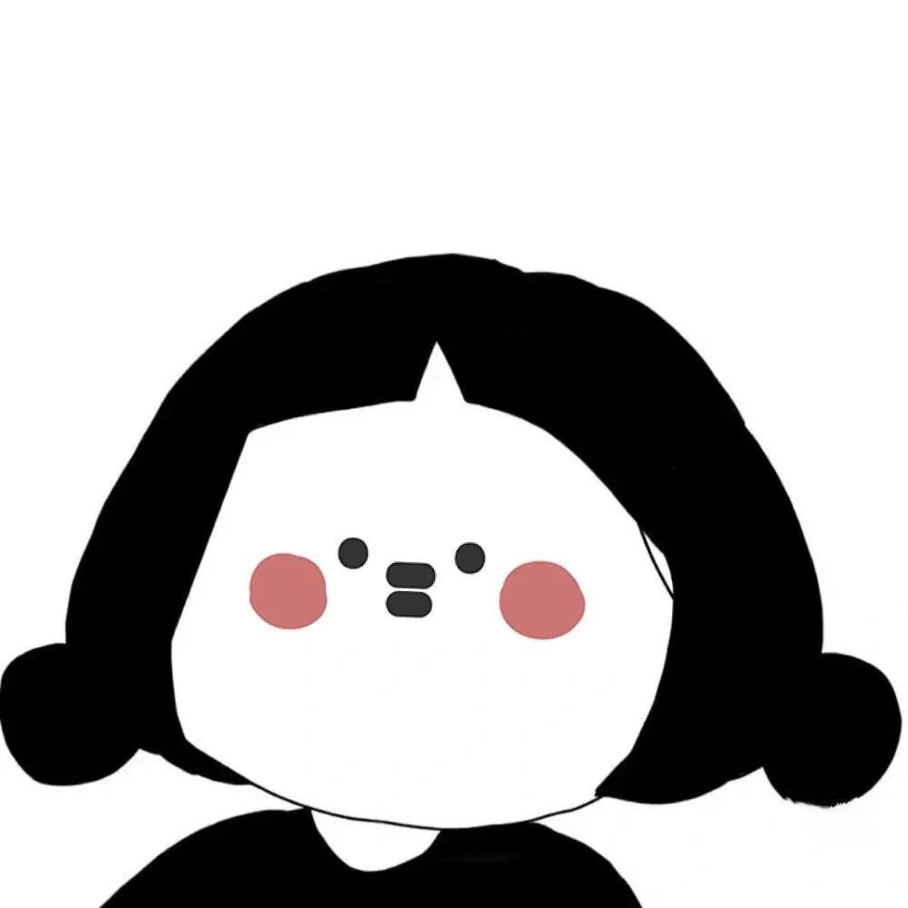 手绘可爱圆鼓鼓女生微信头像
