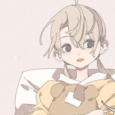 手绘二次元银发双马尾萌妹微信头像
