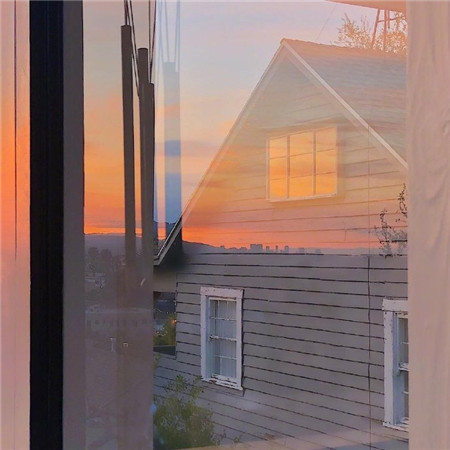 唯美浪漫的意境夕阳微信背景图
