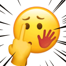 沙雕黄脸竖中指动态微信表情包