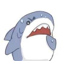 卡通呆萌小鲨鱼微信表情包