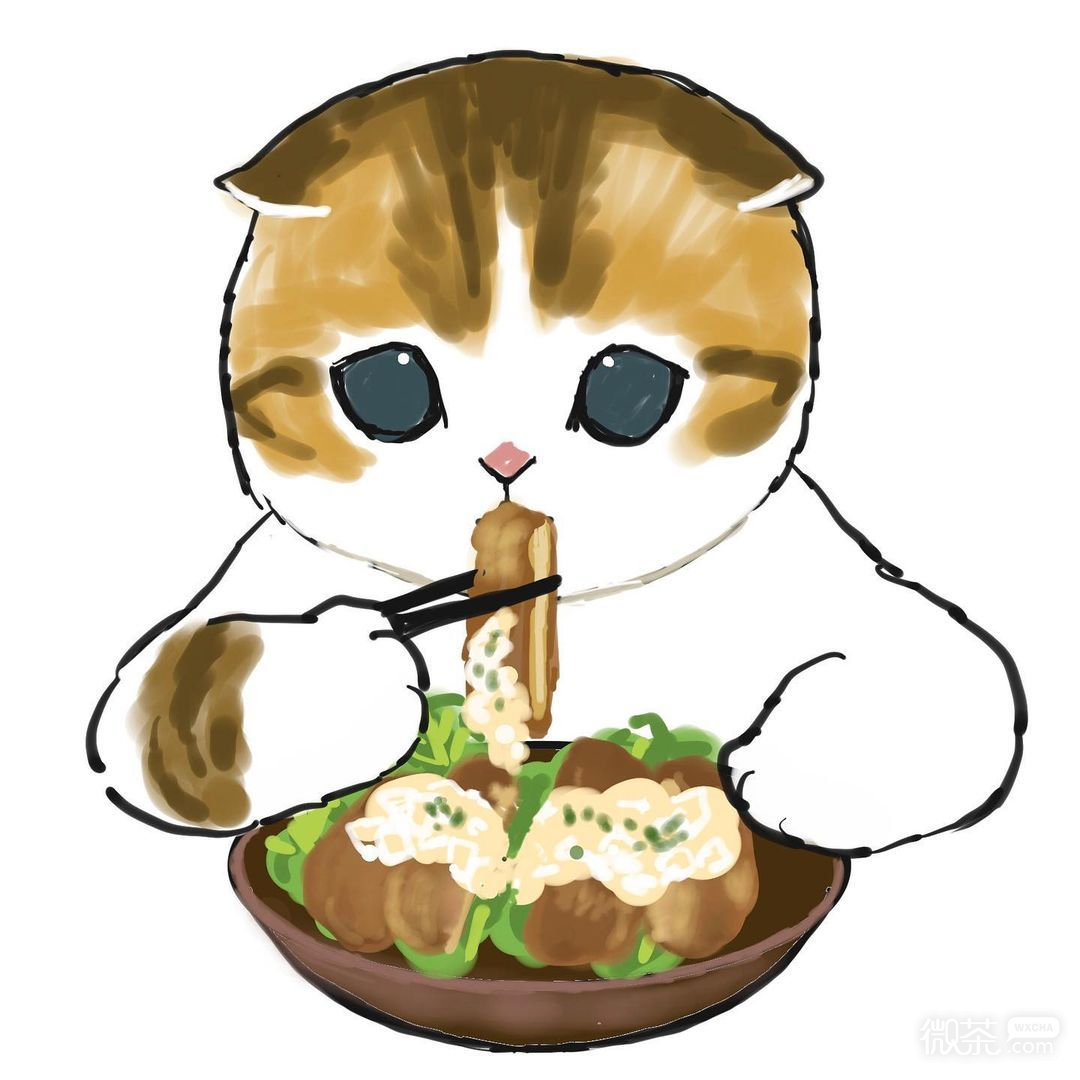 猫猫干饭微信头像