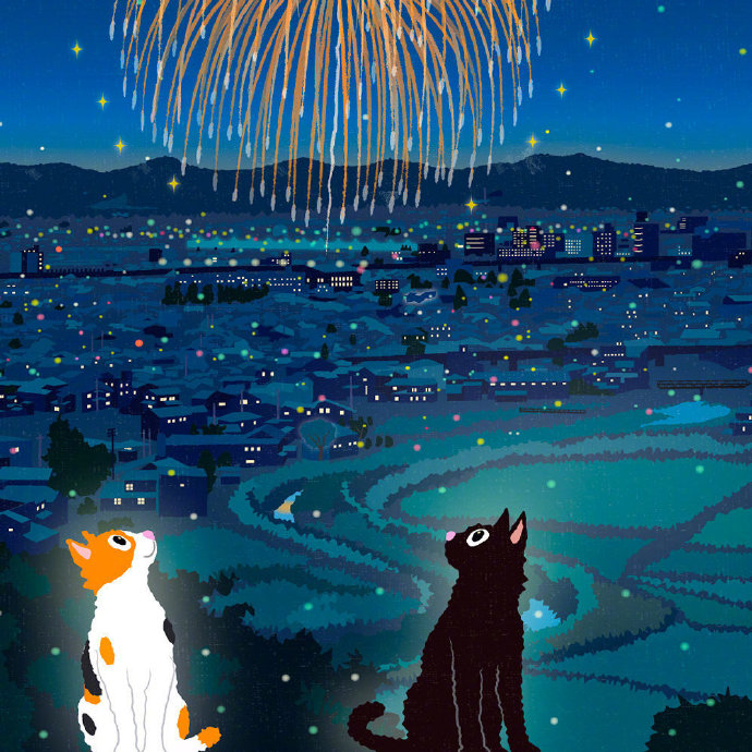 猫猫的一年四季唯美可爱素材图片