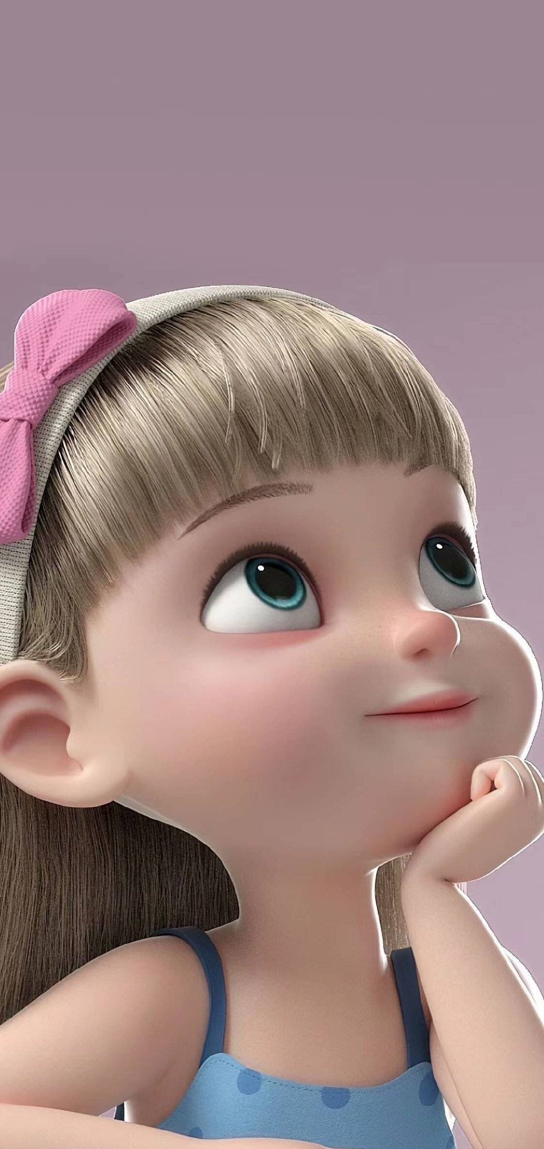 卡通3D可爱小女孩微信头像