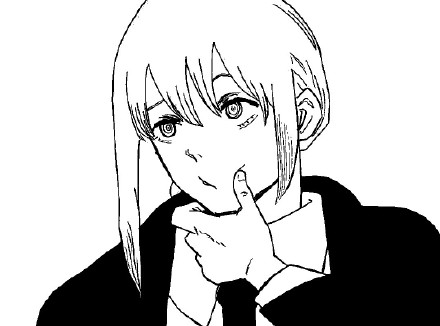 黑白系二次元男生微信头像