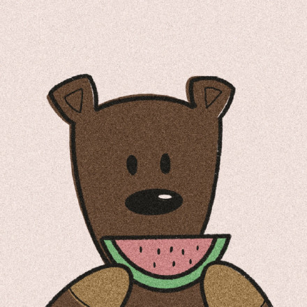 手绘可爱卡通小熊崽崽微信头像