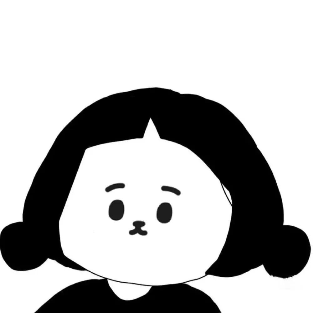 手绘可爱圆鼓鼓女生微信头像