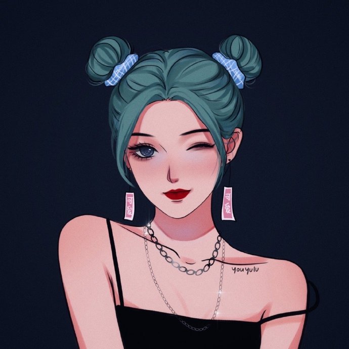 酷酷的二次元女生微信头像