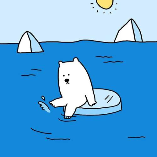 超治愈的小白熊可爱微信头像