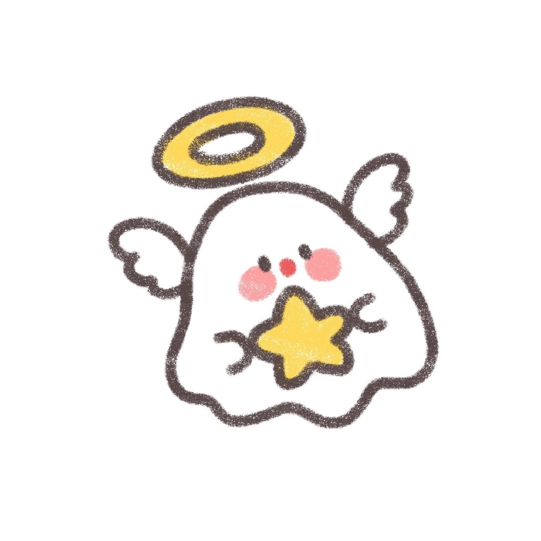 手绘超可爱的小幽灵微信头像