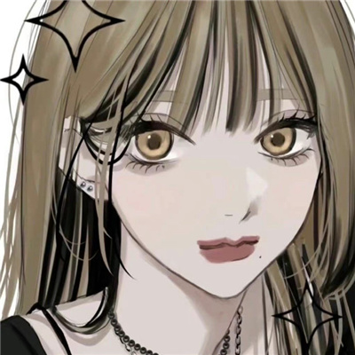 酷酷黑色帅气手绘女头