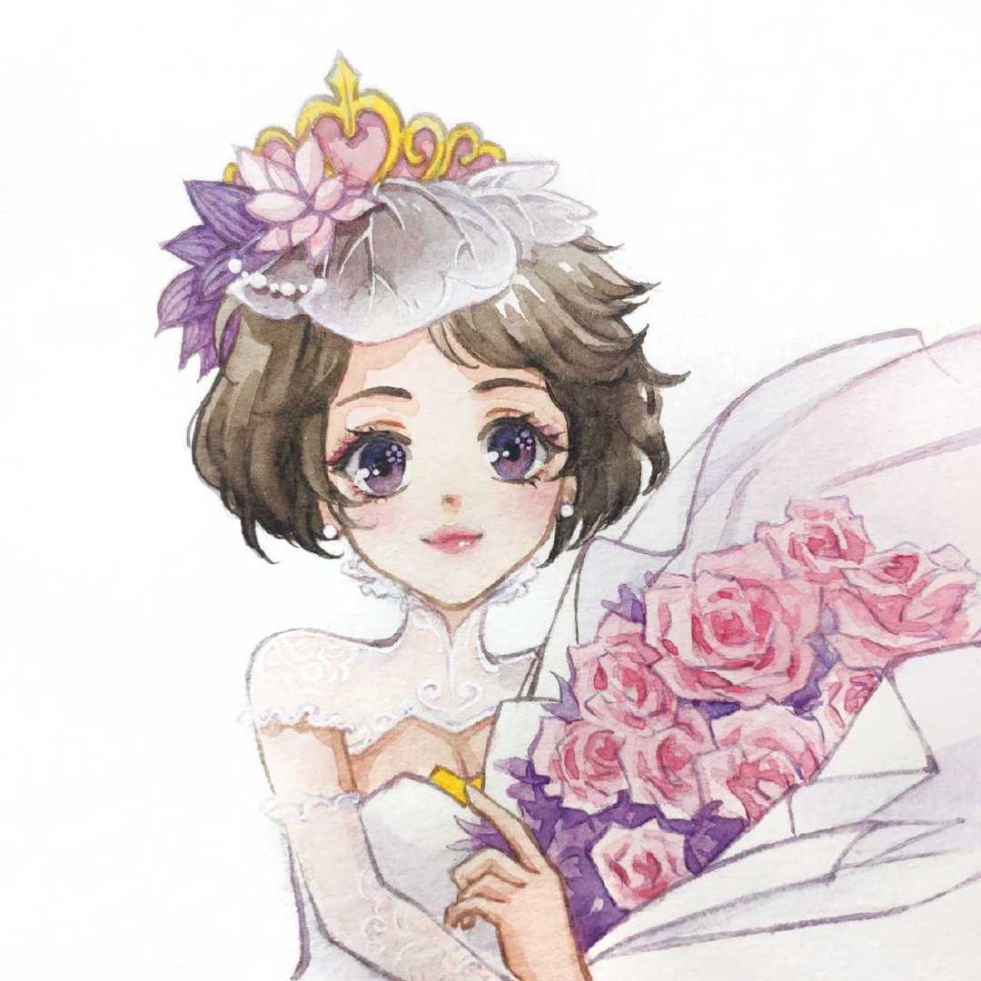 王者荣耀手绘情侣微信头像