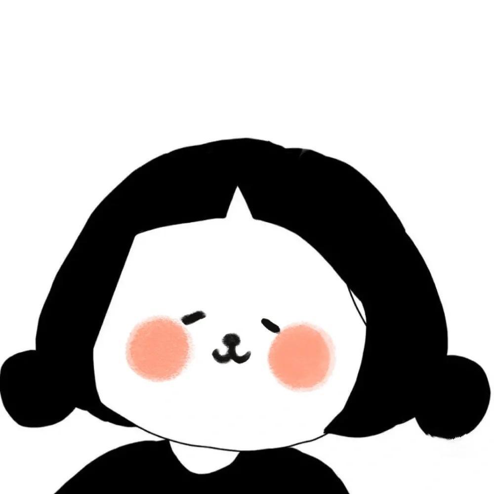 手绘可爱圆鼓鼓女生微信头像