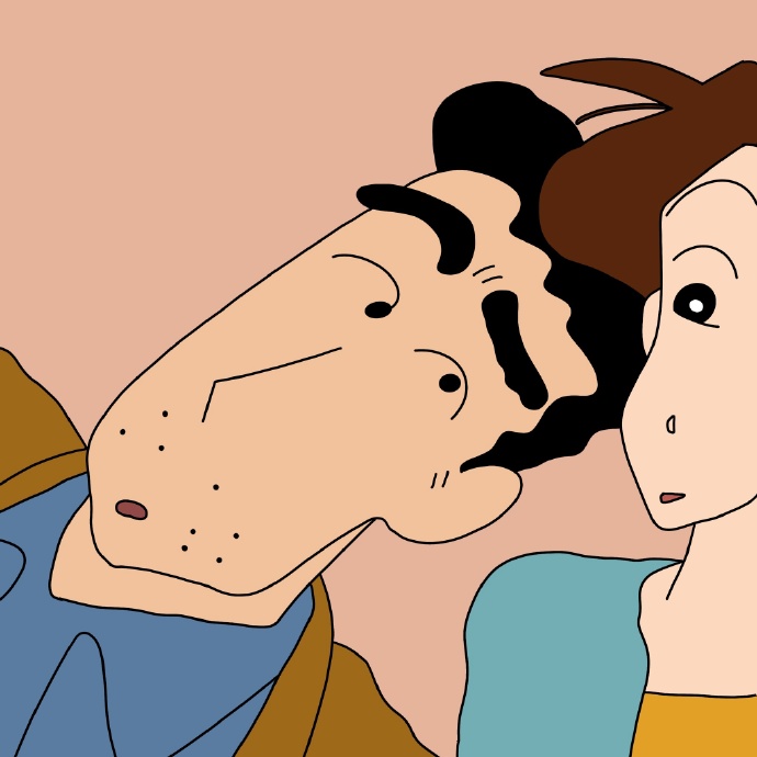 蜡笔小新一家子的情侣微信头像