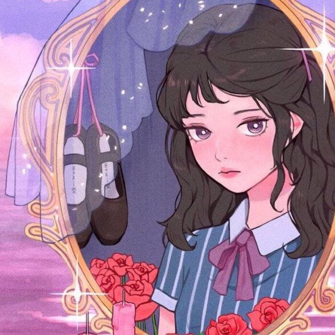 少女插画个性微信头像