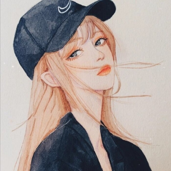 手绘版闺蜜微信头像