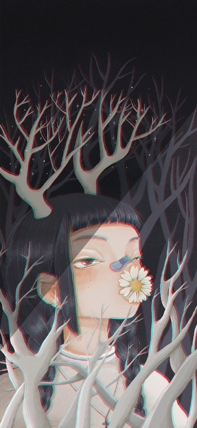 一人一半可爱卡通情侣微信头像