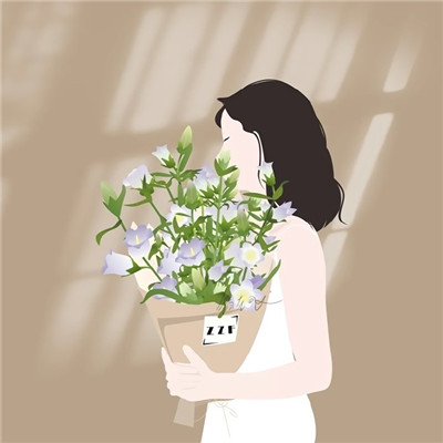 梦幻的插画风情侣微信头像