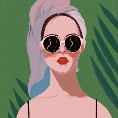 文艺风动漫女生微信头像