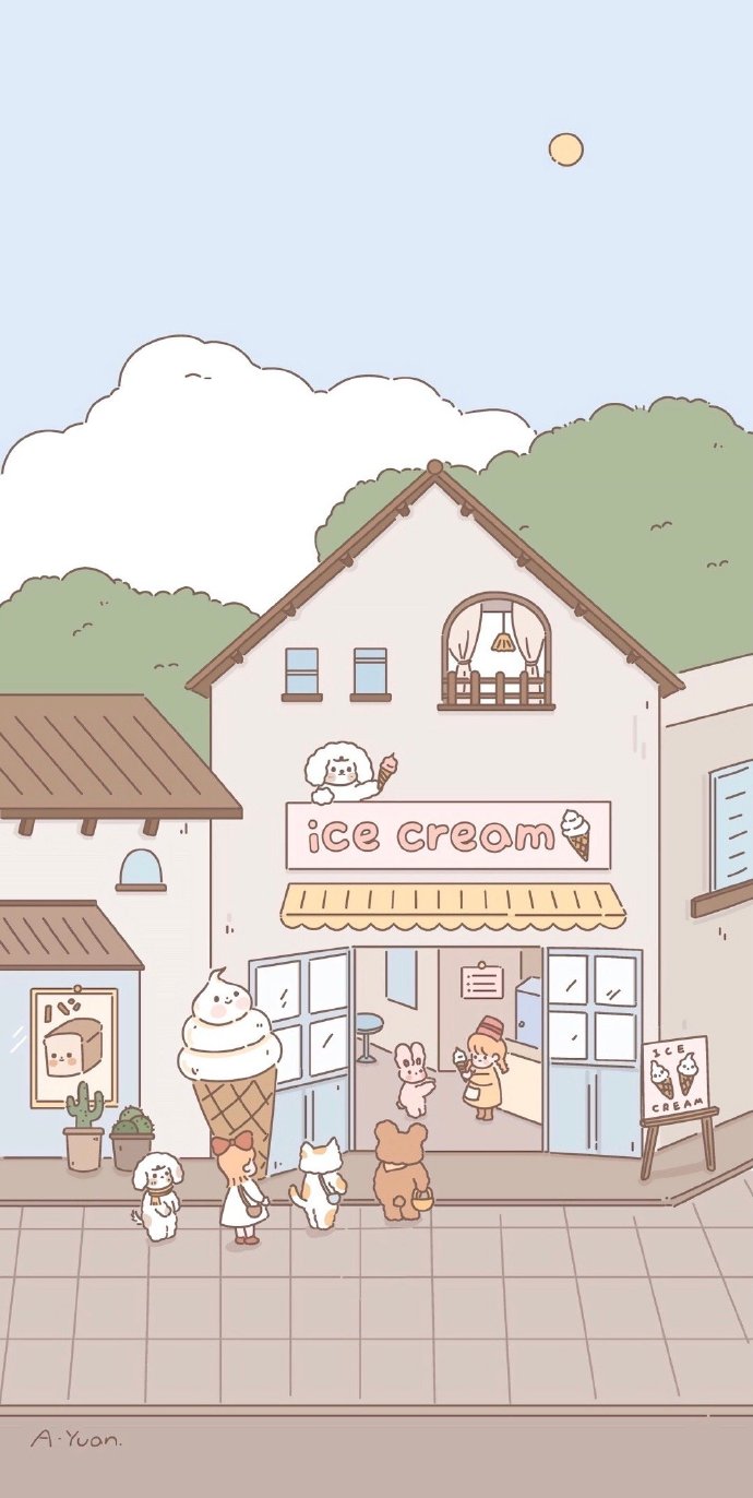 手绘绿色春天的微信朋友圈配图