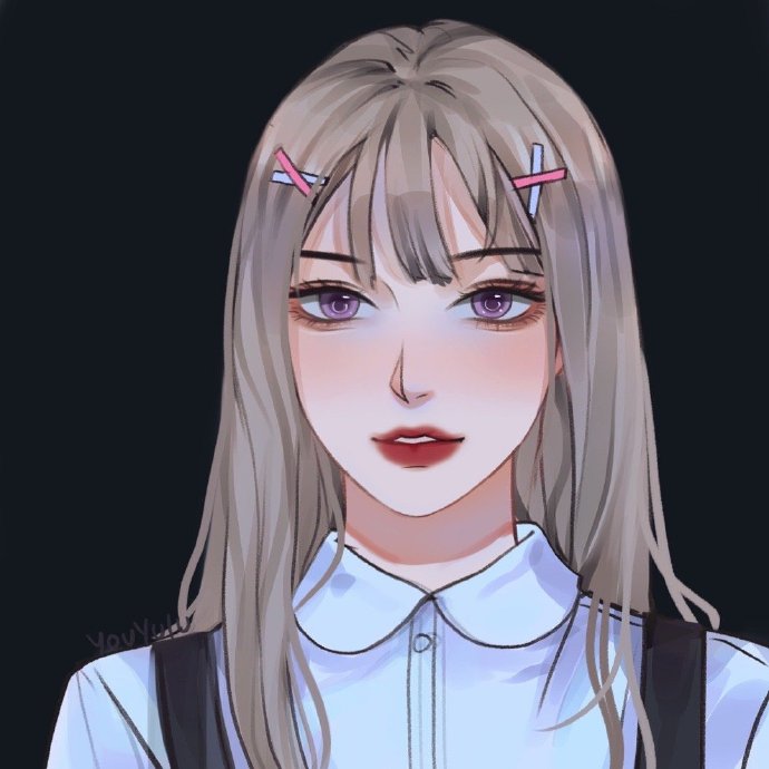 酷酷的二次元女生微信头像