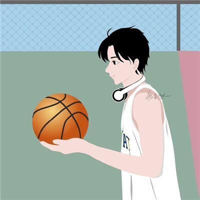 梦幻的插画风情侣微信头像