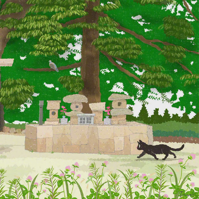 猫猫的一年四季唯美可爱素材图片