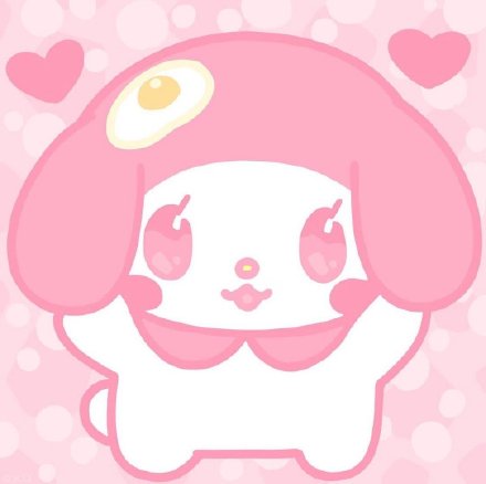 手绘超可爱的美乐蒂微信头像