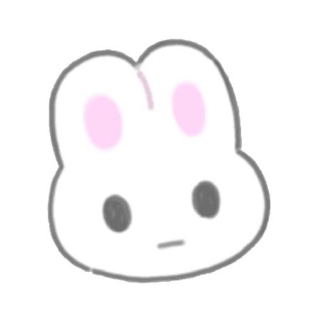 手绘呆萌兔微信头像