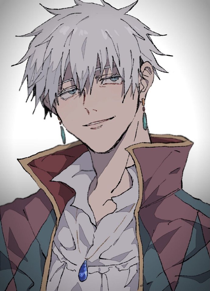 手绘超帅五条悟微信头像