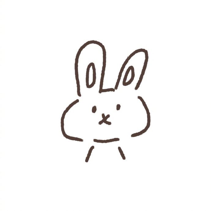 手绘简约小动物微信头像