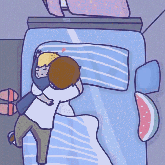 Q版卡通可爱小情侣微信素材图片