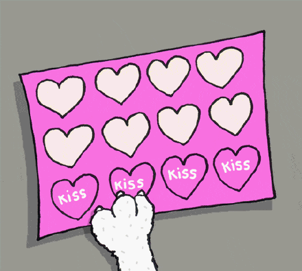 卡通狗追求爱的朋友圈背景图