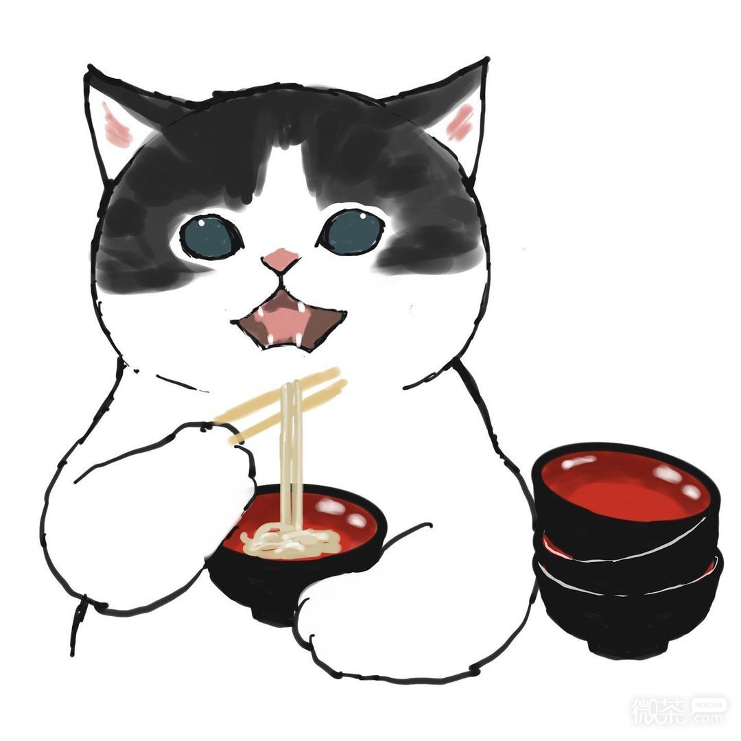 猫猫干饭微信头像