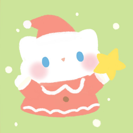 手绘可爱圣诞卡通情侣微信头像