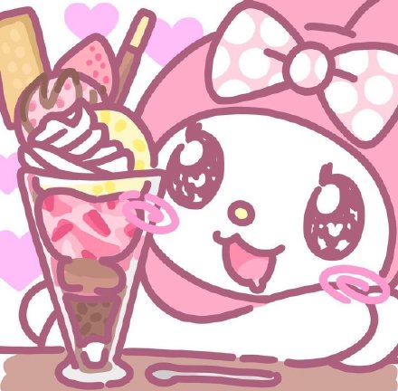 手绘超可爱的美乐蒂微信头像