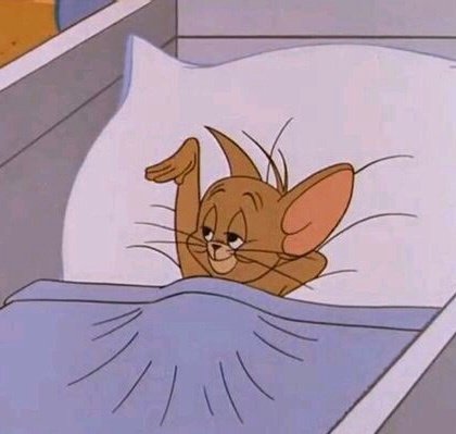 猫和老鼠睡觉睡到自然醒的微信头像