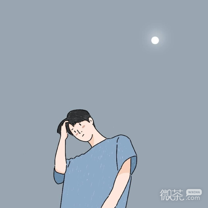 插画版简约男生微信头像